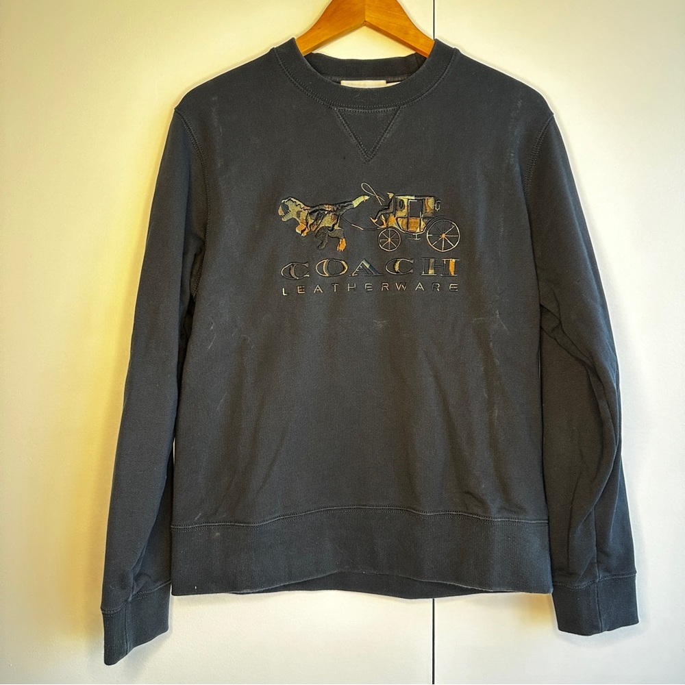 Coach T-Rex Camo Embroidered Crewneck Sweatshirt